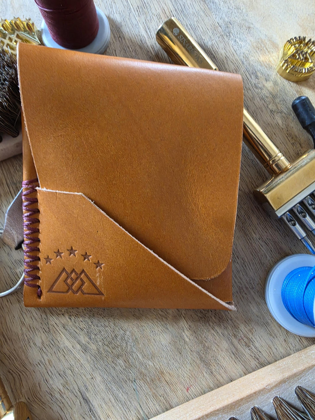 Canyon- Handcrafted Vachetta Leather  Minimalist Wallet  Full Grain Leather  Made in USA