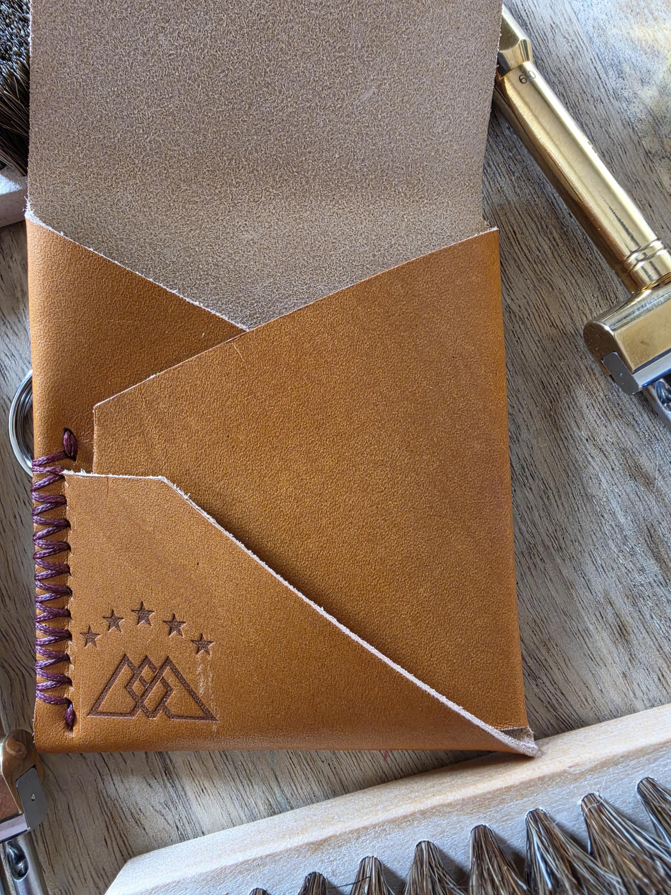 Canyon- Handcrafted Vachetta Leather  Minimalist Wallet  Full Grain Leather  Made in USA