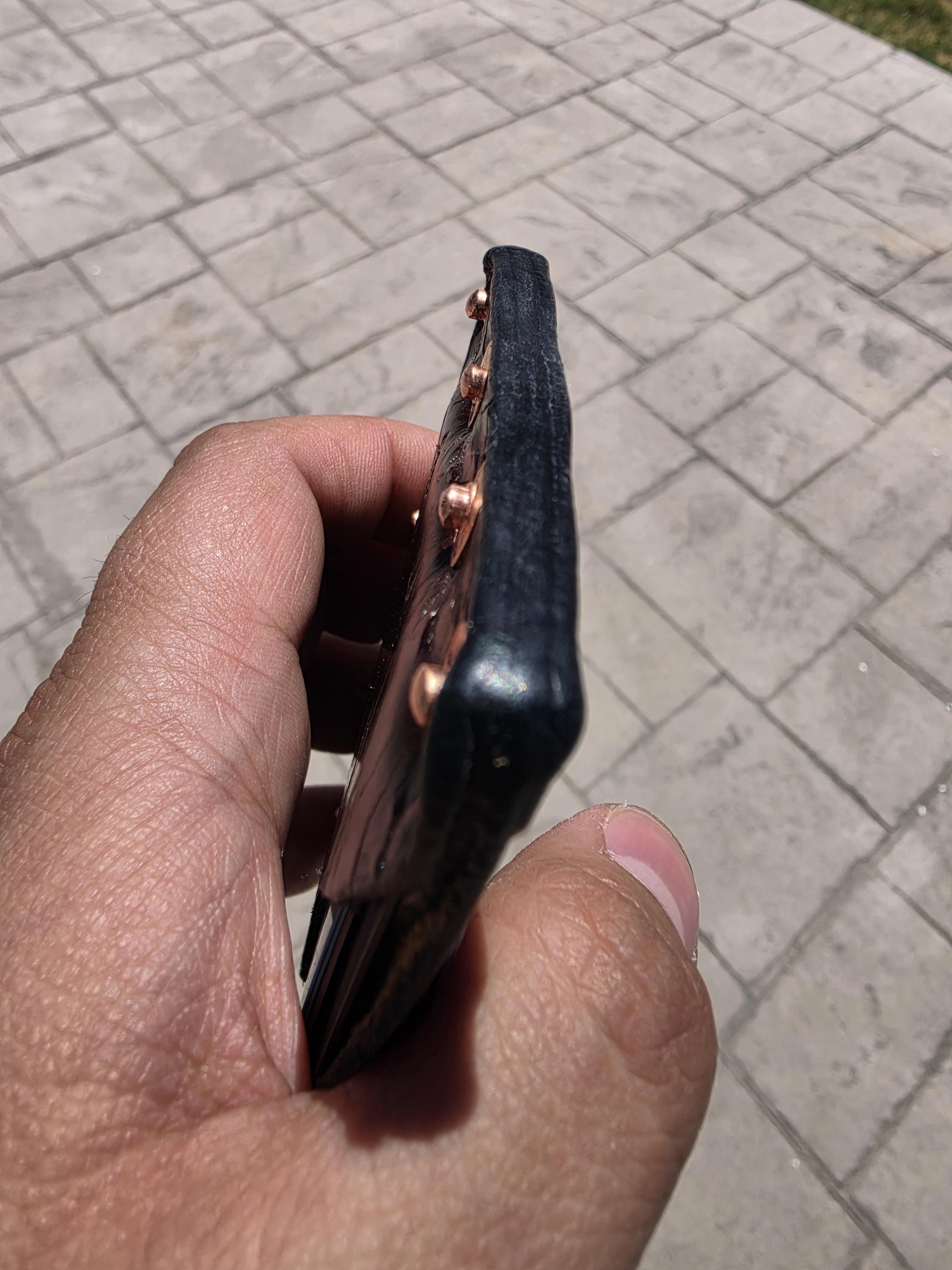 Outlaw-Copper Rivet Wallet  Handmade Leather Card Holder  Rugged Minimalist Front Pocket Wallet