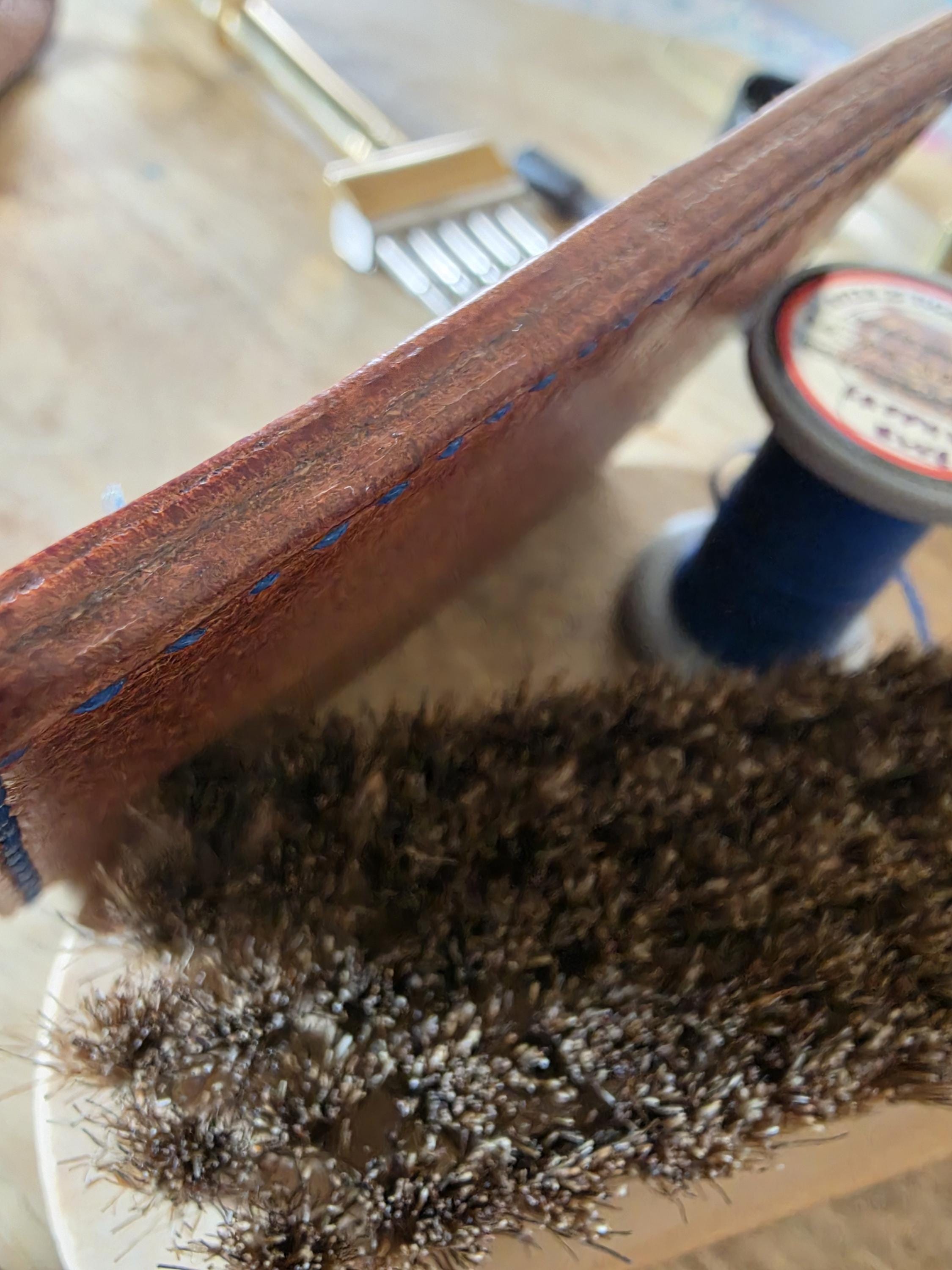 Dune  Handmade Slim Card Holder  Conceria La Perla Azzurra Leather