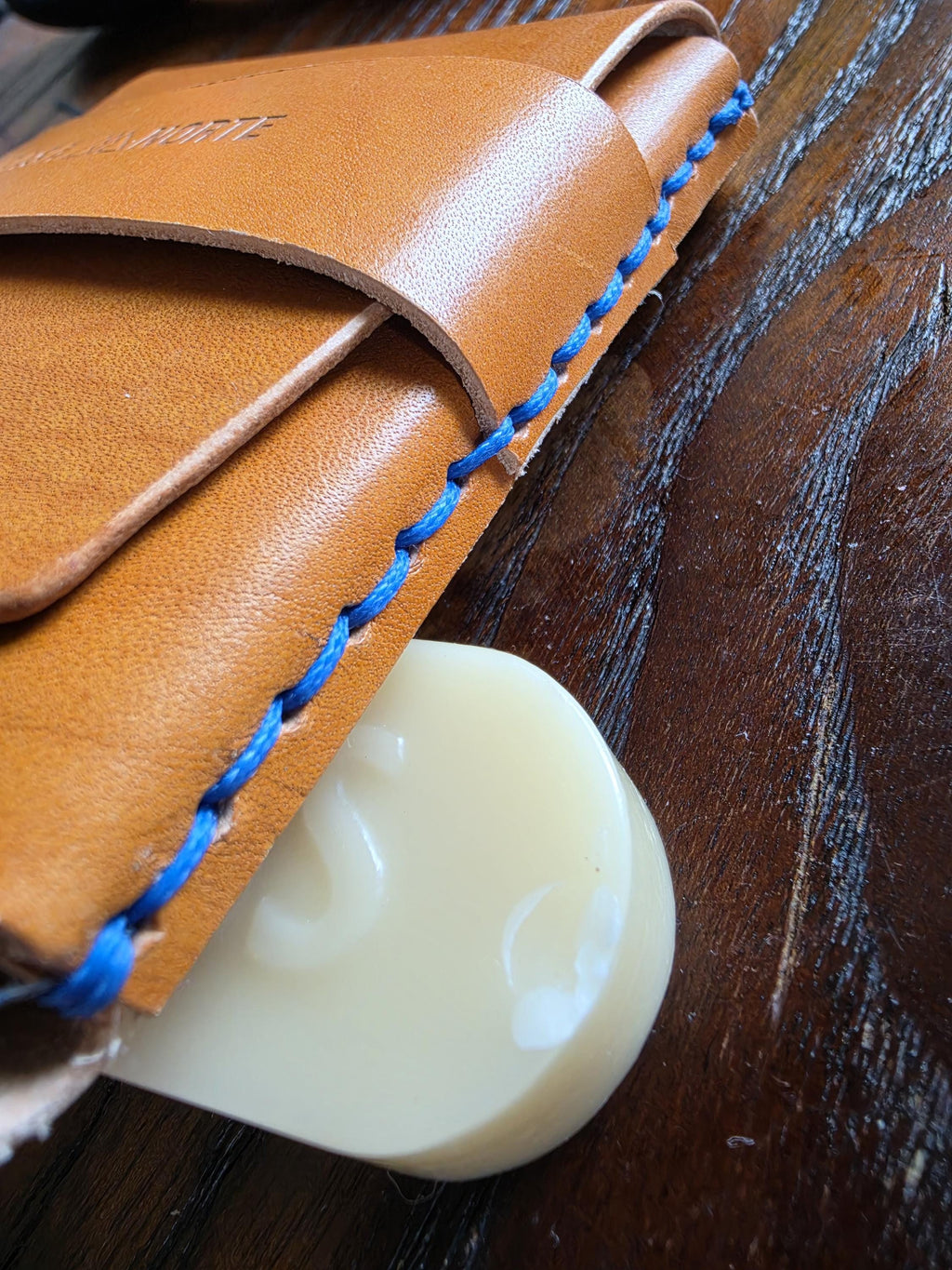 Rio- Handcrafted Vachetta Leather Wallet  Minimalist Full Grain Leather, USA Made